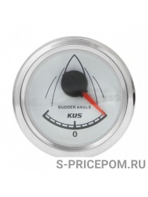 Указатель угла поворота руля, белый циферблат, нерж. ободок, д. 52 мм, 0-190 Ом