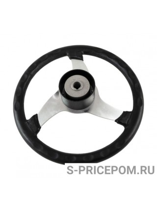 Рулевое колесо SKIPPER обод черный, спицы серебряные д. 350 мм