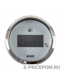 Указатель уровня топлива цифровой 4-20 мА, белый циферблат, нержавеющий ободок, д. 52 мм