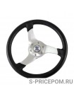 Рулевое колесо SKIPPER обод черный, спицы серебряные д. 350 мм