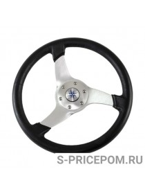 Рулевое колесо SKIPPER обод черный, спицы серебряные д. 350 мм