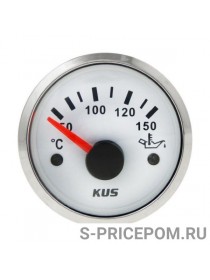 Указатель температуры масла 50-150 гр., белый циферблат, нержавеющий ободок, д. 52 мм