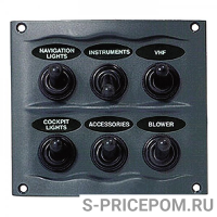 Панель выключателей шести позиционный, тумблеры