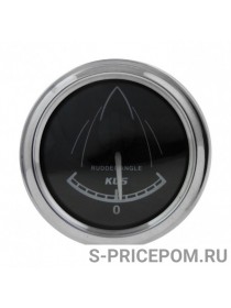 Указатель угла поворота руля, черный циферблат, нерж. ободок, д. 52 мм, 0-190 Ом