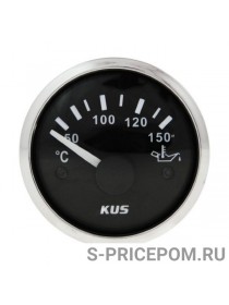 Указатель температуры масла 50-150 гр., черный циферблат, нержавеющий ободок, д. 52 мм