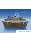 Алюминиевая лодка Вятка-Профи 38 с консолью
