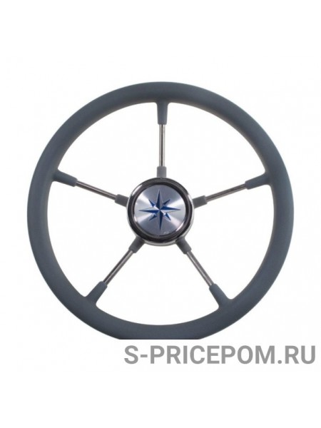 Рулевое колесо RIVA RSL обод серый, спицы серебряные д. 360 мм