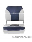 Кресло XXL складное мягкое двухцветное серый/синий