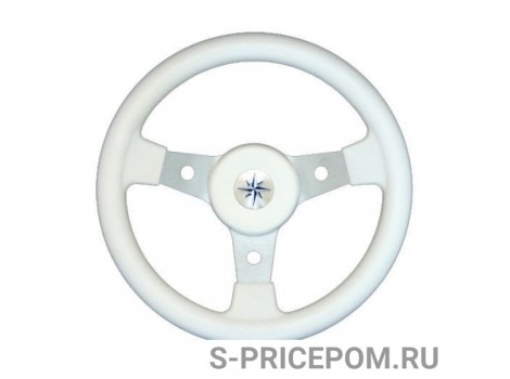 Рулевое колесо DELFINO обод белый,спицы серебряные д. 310 мм