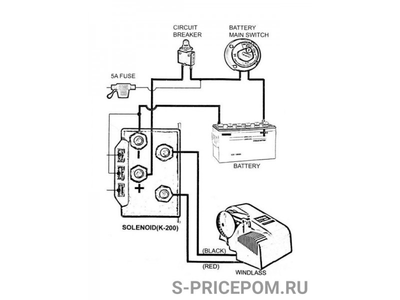 Схема подключения электролебедки