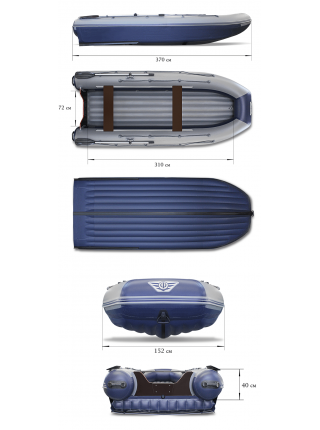 Двухкорпусная надувная лодка ПВХ ФЛАГМАН DK 370 IGLA