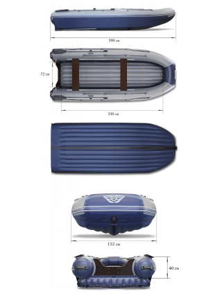 Двухкорпусная надувная лодка ПВХ ФЛАГМАН DK 390 IGLA