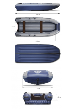 Двухкорпусная надувная лодка ПВХ ФЛАГМАН DK 410 IGLA