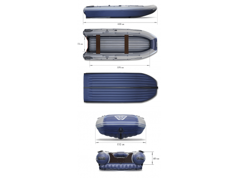 Двухкорпусная надувная лодка ПВХ ФЛАГМАН DK 430 IGLA