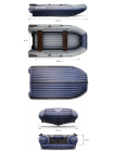 Двухкорпусная надувная лодка ПВХ ФЛАГМАН DK 450