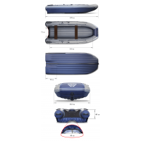 Двухкорпусная надувная лодка ПВХ ФЛАГМАН DK 370 i Jet