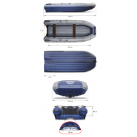 Двухкорпусная надувная лодка ПВХ ФЛАГМАН DK 390 i Jet