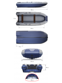 Двухкорпусная надувная лодка ПВХ ФЛАГМАН DK 390 i Jet