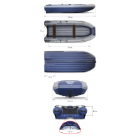 Двухкорпусная надувная лодка ПВХ ФЛАГМАН DK 410 I Jet