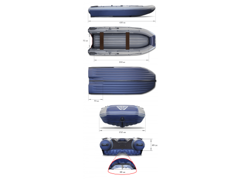 Двухкорпусная надувная лодка ПВХ ФЛАГМАН DK 410 I Jet