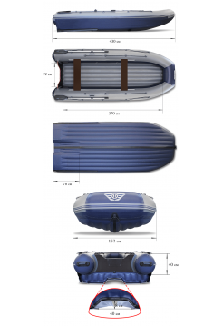 Двухкорпусная надувная лодка ПВХ ФЛАГМАН DK 430 I Jet