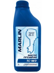 Масло полусинтетическое MARLIN Премиум 2Т, TC-W3, 1 литр