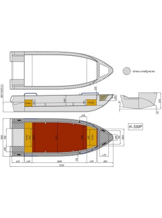 Алюминиевая лодка Heман-500Р