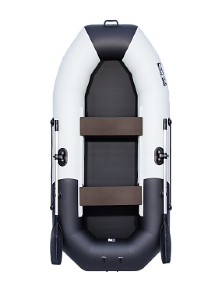 Надувная лодка ПВХ Таймень NX 270 "Комби" светло-серый/черный