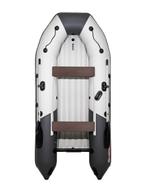 Надувная лодка ПВХ Таймень NX 3400 НДНД "Комби" светло-серый/графит