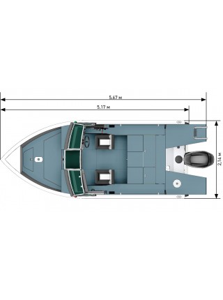 Алюминиевая лодка REALCRAFT-510 FISH
