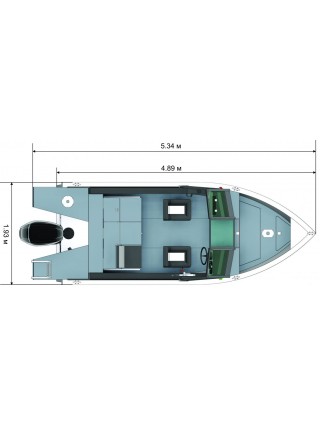 Алюминиевая лодка Салют-PRO 480 NEO FISH